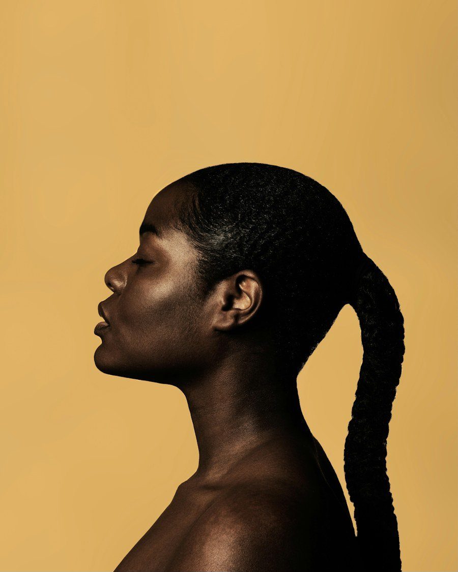 Sleek braided ponytail